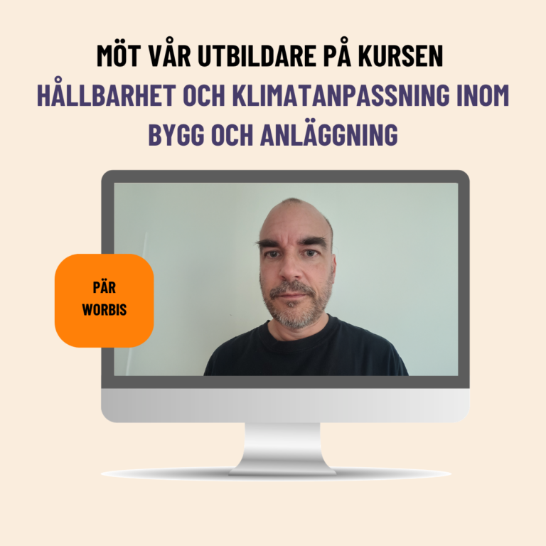 man på en skärm