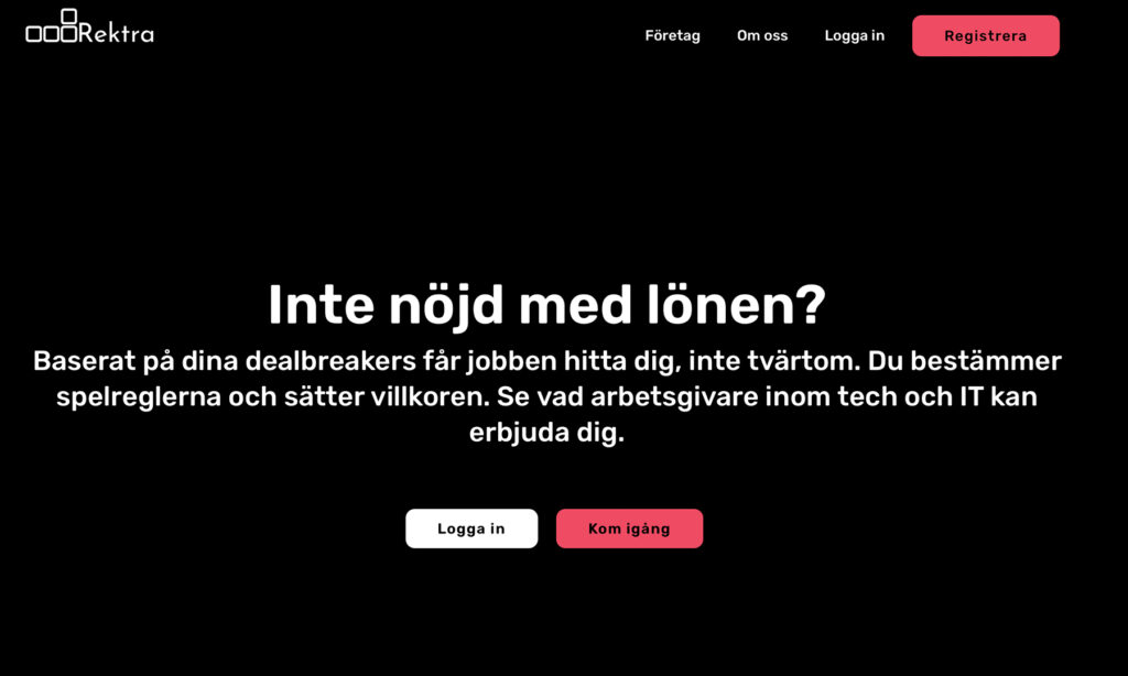 visuell bild med svart bakgrund och massa text. rubrik inte nöjd med lönen?